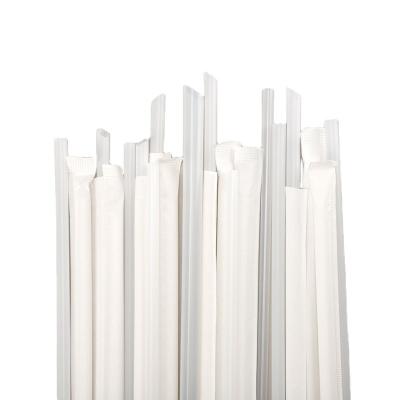 China Modern Eco Friendly White Disposable Biodegradable Plastic Straw for sale