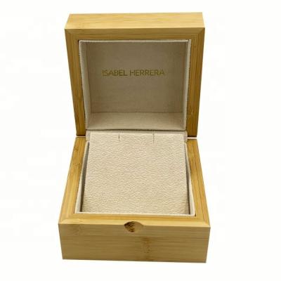 China Handmade Luxury New Design Bamboo Earring Gift Box for sale