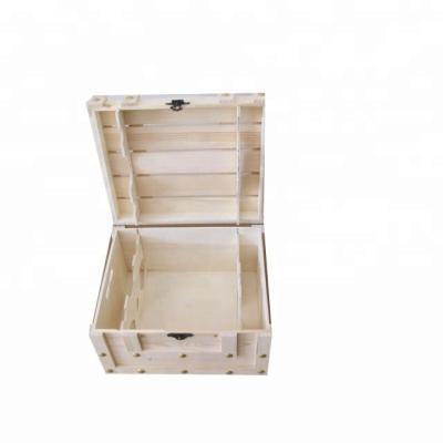 China Handmade good quality cheap pine wine box wine wooden case for 6 bottles for sale