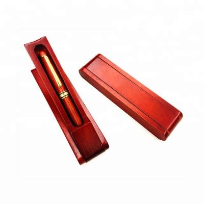 China Stock Handmade Design Luxury Wooden Pen Box For One Pen for sale