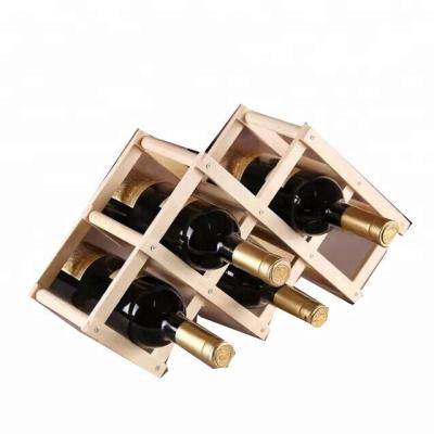 China Hot Sale Luxury Wooden Wine Bottle Wine Rack Custom Design for sale