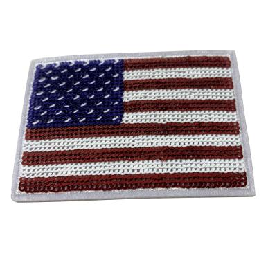 China Good Quality Handmade Flag Embroidery Patches Flag Tape Patches Custom Embroidery Patch For Clothes Hat for sale