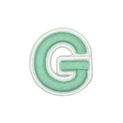 China Viable Custom 3D Blast Pastel Color Letter Embroidery Patch for sale