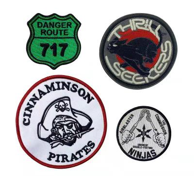 China wholesale cheap custom 3D embroidery patches iron on patch for clothing no minimum embroidery patches for sale