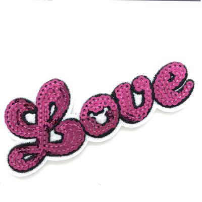 China Viable Wholesale Custom Towel Chenille Letter Embroidered Patch Iron On Embroidery Patch for sale