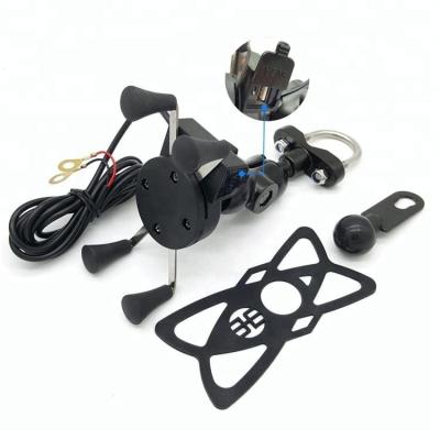 China Adjustable Phone Holder Motorcycle USB Charger For 12V 30V To Motorcycle ATV for sale