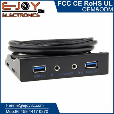 China Supports hot swap USB audio left front panel with 2P USB 3.0 AF and HD audio interface for sale