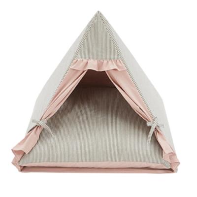 China Breathable Foldable Cave Bed Tent Portable Pet Teepee Tent For Pet for sale