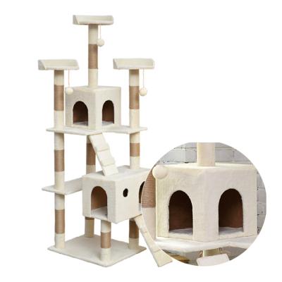 China Viable Cheap Tower Wooden Cat Trees Price Cat Tree For Sale for sale