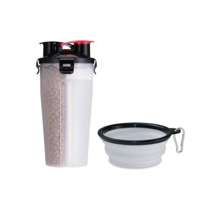 China Sustainable New Design Portable Dog Water Bottle And Feeder For Animals for sale