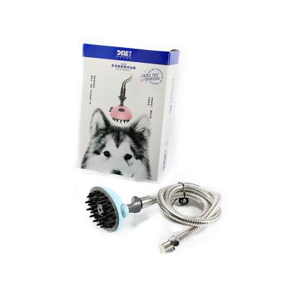 China Sustainable Durable Pet Shower Spray Bathing Brush Shower Sprayer for sale