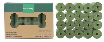 China Sustainable Disposable Biodegradable Custom Printing Garbage Bag Dog Poop Bag Per Roll for sale