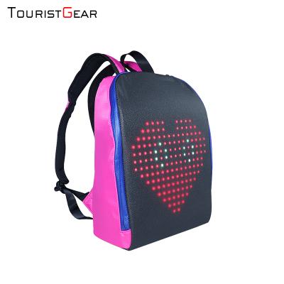 China With USB Guangzhou Smart Factory Waterproof LED Backpack Led Screen Display Advertising Bags for sale