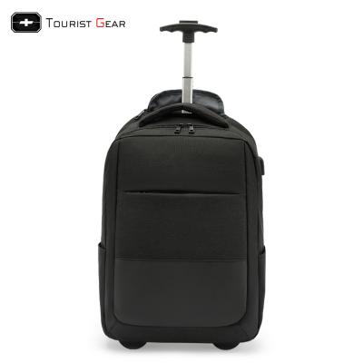 China With 2021 USB Fashion Trolley Backpack Multifunctional Large Capacity USB Trolley Backpack for sale