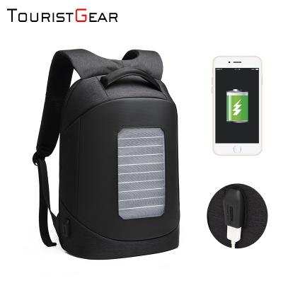 China With USB Fashionable Solar Backpack With Left USB Solar Panel Charging Multifunctional Backpack For Men In Wholesale for sale