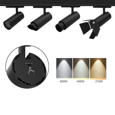 China Wholesale Modern Industrial Industrial Cct Lens COB Lens Three Phase UGR 10W 15W 20W 24W 30W Led DALI 3cct Circle Dimmable Track Lighting for sale