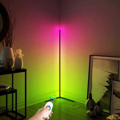 China OBALS Modern Modern Bedroom Black Color Changing Smallest RGB Corner Stand Led Floor Light for sale