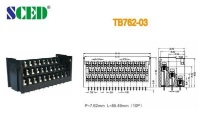 China 10 Pin Barrier Terminal Block Screw Terminal Block Connector Stable for sale