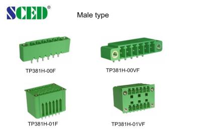 China O homem de Tin Plated UL94-V0 obstrui dentro o passo 300V 18A dos blocos de terminais 7.62mm à venda