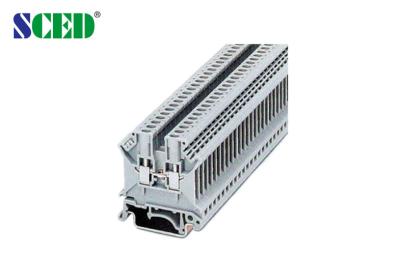 China 5.2mm Width Rail Mounted Terminal Blocks , 600V 20A AWG 28 - 12 Din Rail Terminal Block for sale