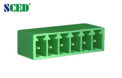 China Pitch 3.50mm 8A Plug In Terminal Blocks PCB Right Angle Quick Connect for sale