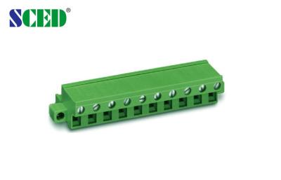 China Lance 7.62mm que fêmeas de uma só camada obstruem dentro o conector 300V 18A do bloco terminal, 2P - 12P à venda