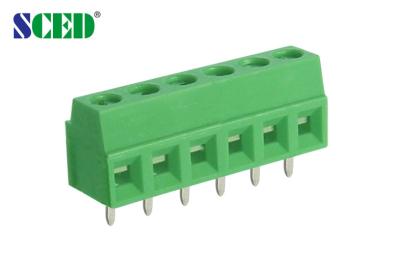 China Green 300V 10A PCB Mount Terminal Block Pitch 3.5mm For Electric Lighting for sale