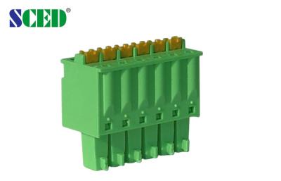 China Hoogte 3.50mm 300V 8A Pluggable Eindblok van PCB voor Electric Power, 2P - 22P Te koop