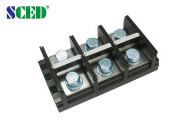 China 60.00mm 600V 500A  Barrier Panel Mount Terminal Block With Right Angle Wire Inlet for sale