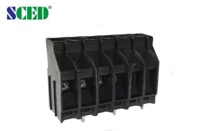 China Black 2P-16P PCB Screw Terminal Block , Pitch 6.35mm 600V 30A for sale