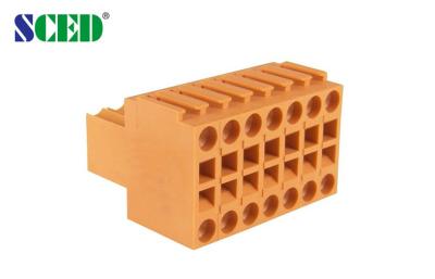 China 3.50mm Plug In Screwless Terminal Block With Single Level , 2*2P - 24*2P for sale