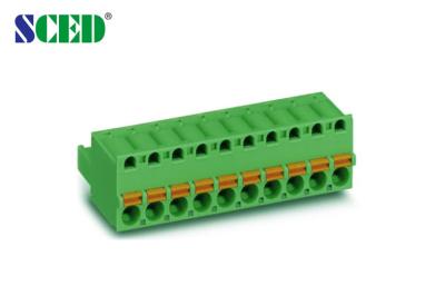 China 5.08mm 300V 18A Screwless Terminal Block , Female Plug In Terminal Blocks 2P - 22P for sale