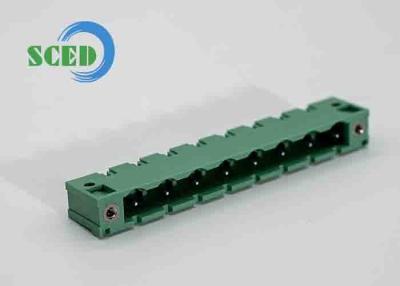 China 7.62mm Plug In Terminal Block Electrical Single Level 300V 2-14 Poles Tin Plated for sale