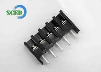 China Black Barrier Terminal Block 2-18P 300V 20A Pitch 10.00mm PBT Brass 9-10mm for sale