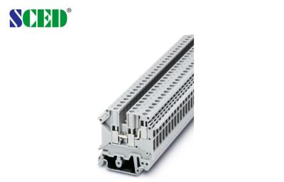 China Terminal width 6.2mm    AWG 30 - 10     Din Rail Terminal Blocks      150V 30A     for sale