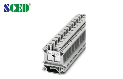 China Terminal width 12.2mm   Din Rail Terminal Blocks    600V 85A    AWG 22 - 4     for sale