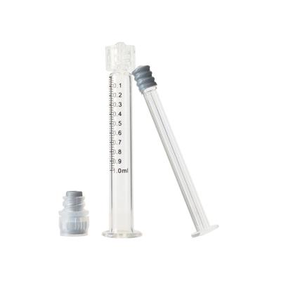 China Medical Grade Prefillable Luer Lock Syringe 3ml Glass Syringe For  CBD Oil for sale