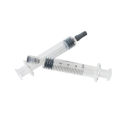 China canabiss THC Oil Syringe Luer Lock Cap 5mL Luer Lock Syringe With Needle for sale