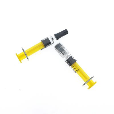 China Colored Plunger Luer Lock Syringes 1ml canabiss CBD Concentrate Syringes for sale