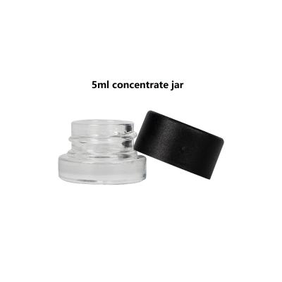 China Child-Resistant Clear 5ml Dab Containers Wholesale CR Concentrate Jars for sale