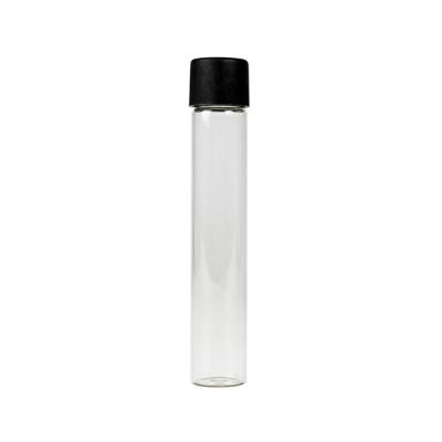 China Plastic Screw Lid Glass Pre Roll Tubes 22x120mm Clear Joint Tube for sale