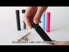 Glass Pre Roll Tube With Child Resistant Screw Lid