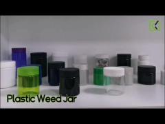 Food Grade Plastic Weed Jar 4oz Airtight Smell Proof With Smooth Cap