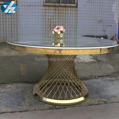 China Wholesale Minimalist Furniture Round Moon Wedding Banquet Table Dining Table for sale