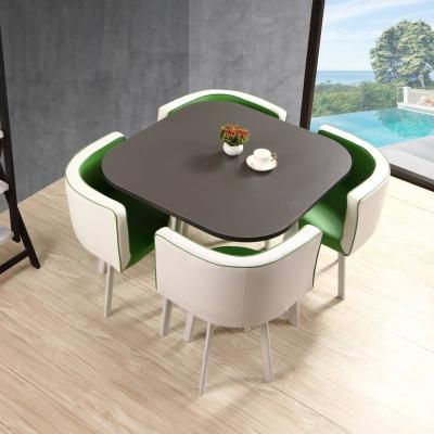 China Modern 4 or 6 person MDF dining table set for home furniture for sale