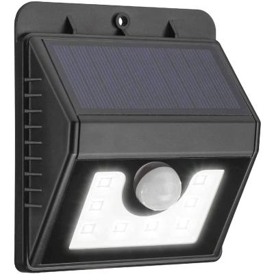 China Custom Classic Solar Wall Light Ip65 8 Outdoor Garden Balcony Street Corner Led Solar Power Pir Motion Sensor Lighting for sale