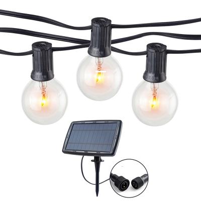 China G40 String Party Light Solar Outdoor USB Christmas String Light Waterproof Wedding Lights with 25 Bulbs for Decor for sale