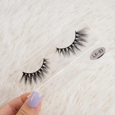 China Natural Soft Tapered 3d Mink Lashes Custom Real Mink Lashes by Wholesale Mink Eyelash for sale