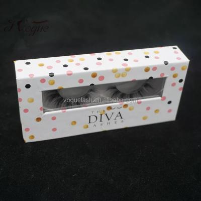 China Light Luxury Eyelash Rectangle DIVA Box With Gold Foil Inside for sale