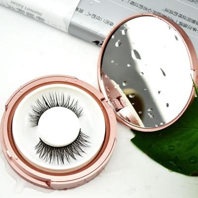 China Lightweight New Arrival Round Eyelash Packaging Box With Mirror for sale